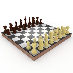 Chess board and its pieces